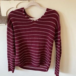 Red and White Striped Sweater